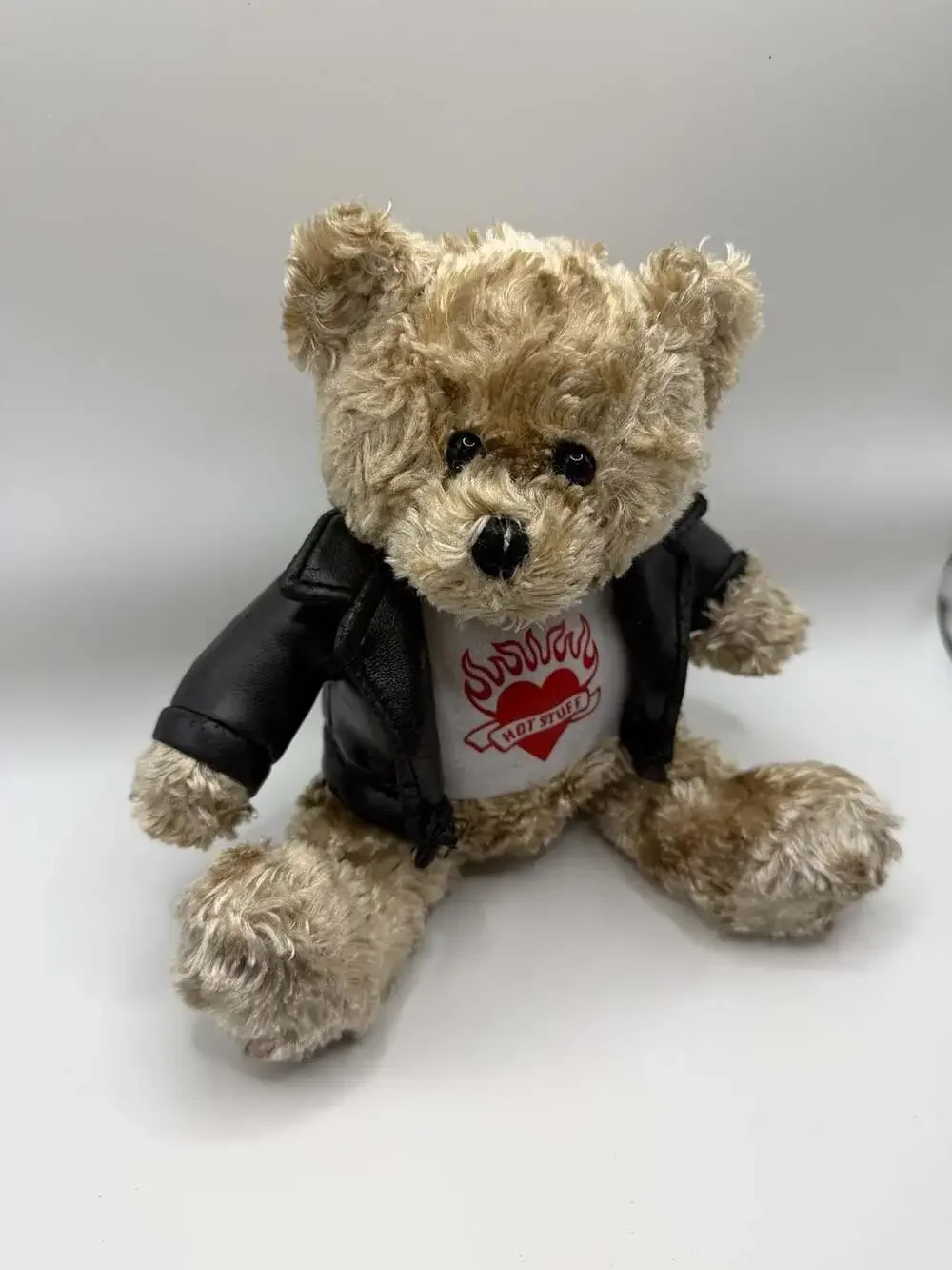 Galerie Hot Stuff Plush Bear with Faux Leather Biker Jacket